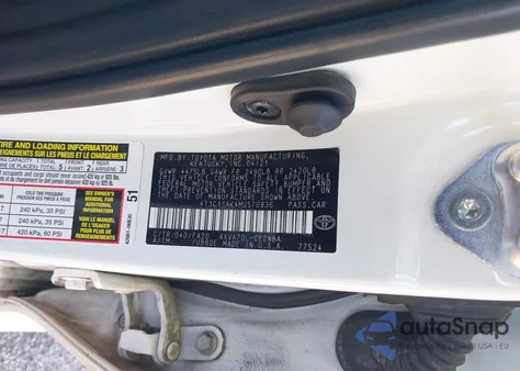 2021 Toyota Camry Le из США, поврежденный, VIN 4T1C11AK4MU570836